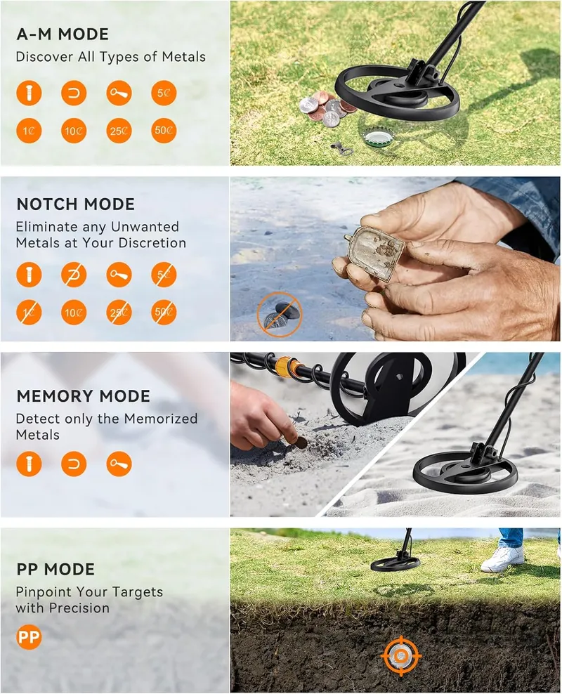 SUNPOW Kids Metal Detector kit Waterproof for Gold Detecting