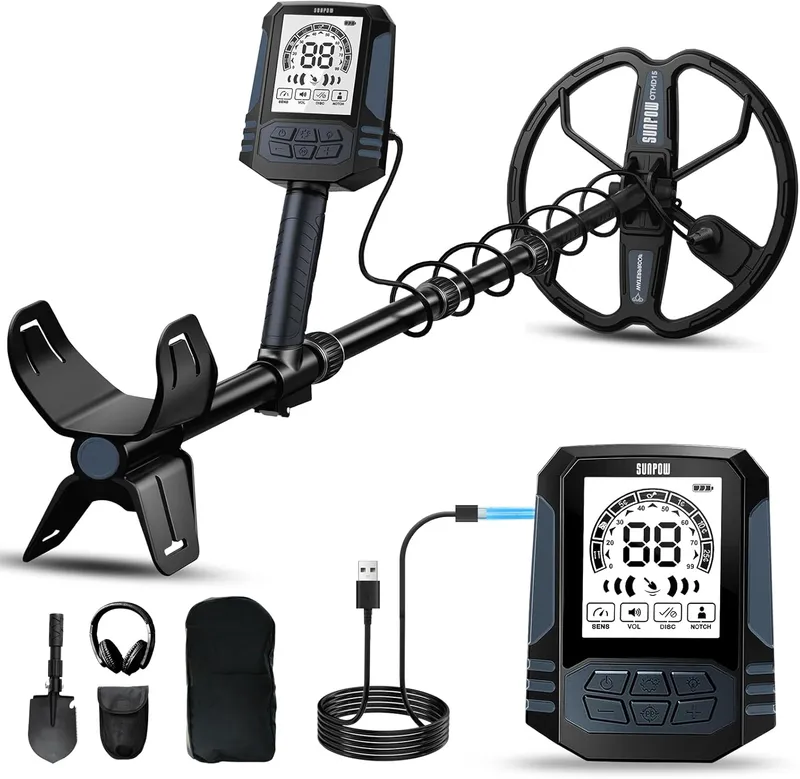 SUNPOW Rechargeable Metal Detector for Adults